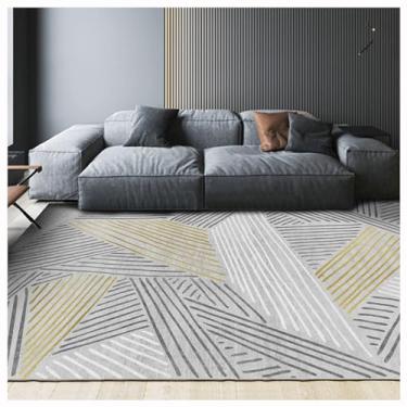 Imagem de SPXMQSS Tapetes grandes para sala de estar, quarto, antiderrapante, durável, lavável, resistente ao desgaste, para sala de estar, quarto, sala de jantar, escritório, cinza