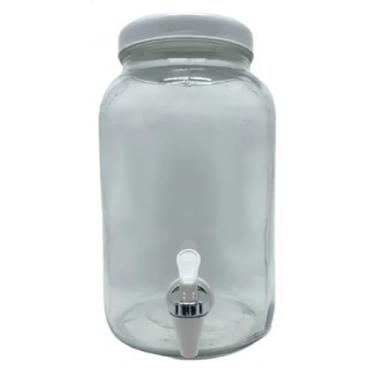 Imagem de Suqueira de Vidro 3L com Torneira Cromada – Segura e Estilosa para Sucos Frescos em Casa(BRANCA)