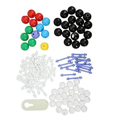 Imagem de Pissente Kit de Modelos Moleculares, Modelo de Estrutura Molecular de Química Orgânica Com Bolas de Plástico Coloridas e Chaves de Conexão, para Ensino e Aprendizagem Em Laboratório