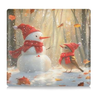 Imagem de CEBUGI Porta-luvas com porta-luvas e seguro de carro de boneco de neve Bird para organizador de documentos, 12,5 cm x 24 cm