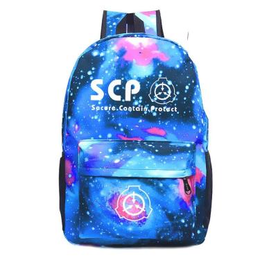 Imagem de Mochila SCPs Anime School Bag Cartoon Student Laptop 31x13x45cm