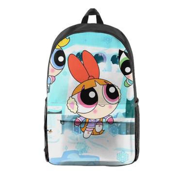 Imagem de Mochila Powerpuff Girls Blossoms Cartoon Kids School 26x15x44cm