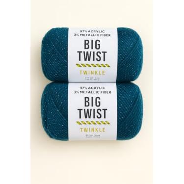 Imagem de Pacote com 2 fios Twinkle Big Twist - azul-petróleo 100% acrílico, novelos de 170 g (380 m cada)