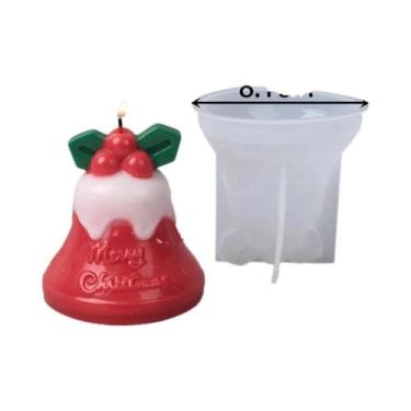 Imagem de Molde De Silicone 3D Para Velas De Natal Com Design De Rena E Boneco D