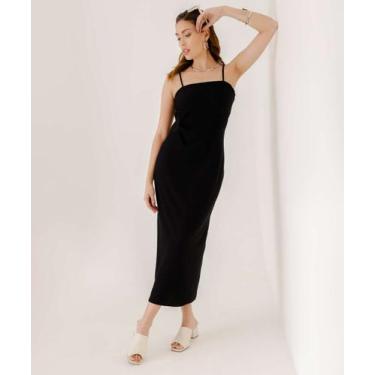 Imagem de Vestido Midi Feminino-57042 - MARISA, Preto, P