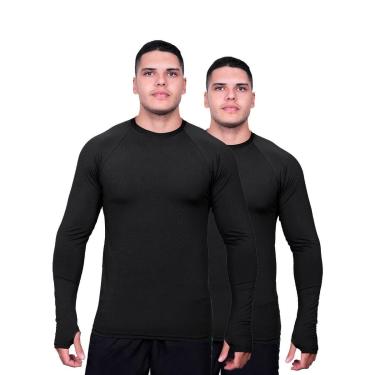 Imagem de Kit 2 Camisa Proteção Uv Térmica Solar Segunda Pele Dry-Masculino
