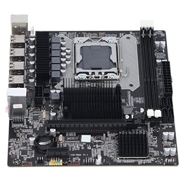Imagem de Placa-mãe para Jogos Yctze X58, 2 Pinos DDR3 DIMM LGA 1366, Suporta Memória ECC, Porta USB 2.0 e SATA, Inclui um Conector de Alimentação de 8 Pinos e um de 24 Pinos