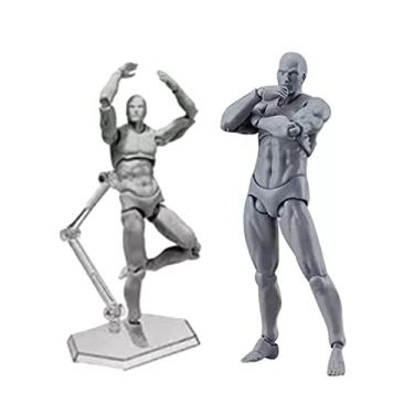 Imagem de Alomejor Figuras de Ação, Poses Personalizáveis, Corpo de Figura de Ação, Manequim de Desenho Em PVC para Esboços, Decoração de Mesa, Acessórios Fotográficos, Coleções (Cinza #13)