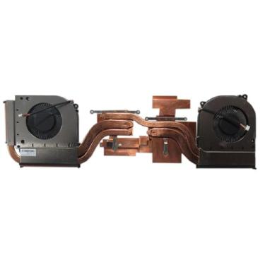 Imagem de Ventilador e dissipador de calor para CPU/GPU de laptop para CLEVO NP50HH NP50HJ NP50HK NP55HH NP55HJ NP55HK. Módulo de ventilador e dissipador de calor de 4 pinos, DC5V 0,5A. Novo.