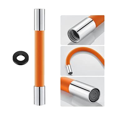 Imagem de Mangueira de extensão sprayer torneira flexível 360 graus com junta estanque Bubbler Tubo silicone água para casa cozinh
