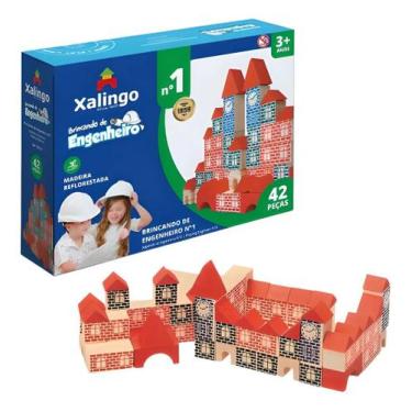 Imagem de Blocos de montar brincando de engenheiro 42 peças - xalingo