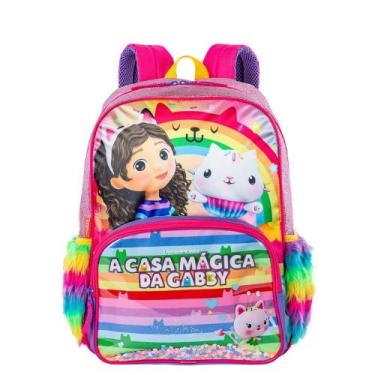 Imagem de Mochila Grande Casa Magica Gabby Arco Iris Original Sestini
