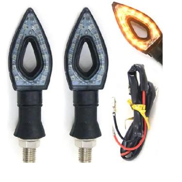 Imagem de Pisca Seta Esportiva Moto Led Vazado Flecha Fume