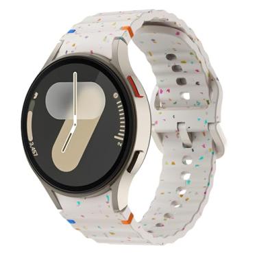 Imagem de HAYONLIY Pulseira esportiva sem lacunas compatível com Samsung Galaxy Watch 7/FE/6/5/4 de 40 mm e 44 mm/Watch 6 Classic de 43 mm e 47 mm/Watch 5 Pro de 45 mm/Watch 4 Classic de 42 mm e 46 mm