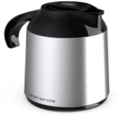 Imagem de Garrafa termica de aco inoxidavel para bebidas quentes e frias, pratica e duradoura.