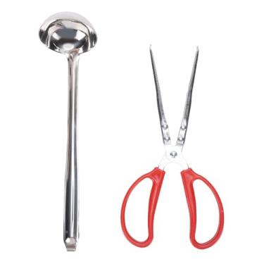 Imagem de Fockety Conjunto de pinças e pá para pellets em ferro fundido, pinças 30,5 cm e pá 28 cm com revestimento resistente ao calor, para lareiras de mesa, churrasqueiras a pellets camping