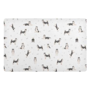 Imagem de Joisal Happy Puppy Capacho absorvente para porta de boas-vindas, tapete de varanda frontal 81 x 50 cm