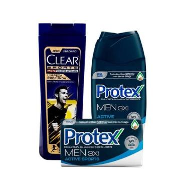 Imagem de Kit Presente para Homem Clear Sports Men Shampoo Limpeza Profunda Anti