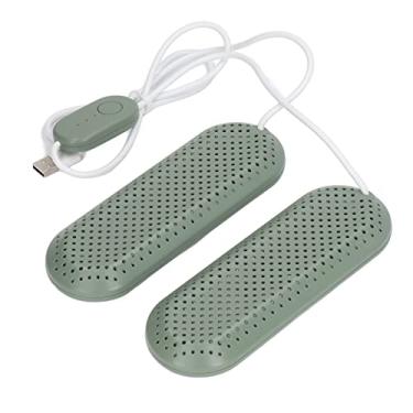 Imagem de GLOGLOW Secador de Roupa Secador de Sapatos USB Com Temporizador, de Botas Desodorizante para Adultos e Estudantes, Secagem Rápida 122F, Portátil, ABS e Cerâmica, Eletrodomésticos de 6,3x18cm (Verde)