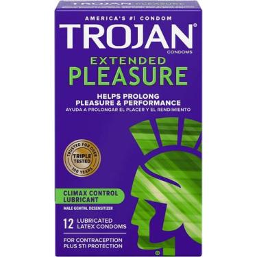 Imagem de Preservativos Trojan Extended Pleasure Climax Control Lubricated 12