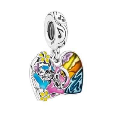Imagem de Pingente De Charme Lilo & Stitch Angel Em Prata 925 Para DIY, Presente