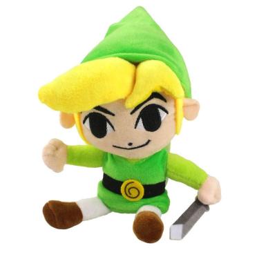 Imagem de Brinquedo de pelúcia Zelda Skyward Sword Link verde 18 cm