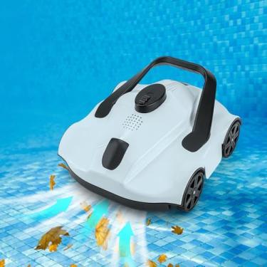 Imagem de Carregamento De Ferramenta De Limpeza De Piscina RobóTica, Com Tecnologia De Estacionamento AutomáTico, Aspirador De Pó De Piscina RobóTico Sem Fio,White