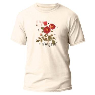 Imagem de Camiseta Básica Algodão Premium Estampa Digital Rosas Buque - Pavesi, 