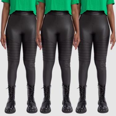 Imagem de Kit 3 Calça Feminina Skinny Cirre Cintura Alta Tratorada - SWISS BOUTI