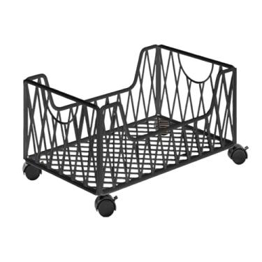 Imagem de KAIYUEMAOYI Caixa Organizadora com Rodinhas para Guardar Livros Embaixo Da Mesa, Carrinho de Livros, Estante Móvel para Escola, Sala de Aula E Dormitório, Preto, L