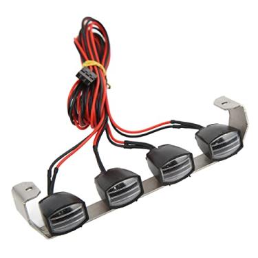 Imagem de SPYMINNPOO Barra de Luz LED RC para Carro SCX10 1/10 RC, Farol DIY, Longa Vida útil, para Decoração de Carro de Controle Remoto (quatro luzes)