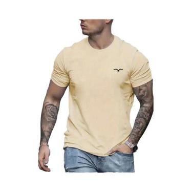 Imagem de Camiseta Masculina Slim Fit De Verão 100% Algodão Com Estampa Gráfica 