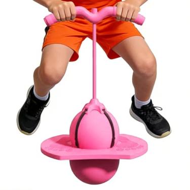 Imagem de Bola Saltitante | Brinquedo De Salto Com Bomba E Alça,Bolas Saltitonas para Crianças | Para Adultos Treino De Equilíbrio E Exercício Para Brincadeira Em Ambientes Exteriores E Interiores