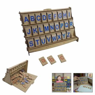 Imagem de Brinquedos Educativos Alfabeto Móvel Degrau 130 Peças Mdf - FENIX