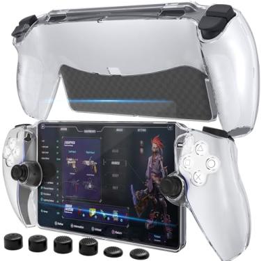 Imagem de HEYSTOP Case for PlayStation Portal with Screen Protector Tempered Glass, PS5 Portal Protective Case with Playstation Portal Accessories, Comfortable Ergonomic Grip Player & 6 Thumb Stick Caps (Clear)