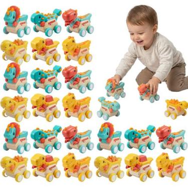 Imagem de Kit 24 Brinquedos De Dinossauro A Fricção Carrinhos Sortidos Lembranci