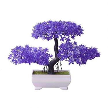 Imagem de SLGGPJBU Plantas falsas/plantas falsas, planta artificial em vaso, árvore de bonsai, ornamentos de plantas verdes falsas, decoração de casa, hotel, jardim, decoração de casamento, plantas artificiais
