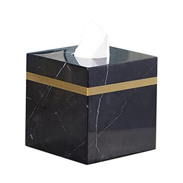 Imagem de GHJUMKFDF Caixa de lenços coer padrão mármore caixa de lenços mesa de jantar caixa de lenços casa sala de jantar caixa de lenços moderna minimalista caixa de armazenamento Po