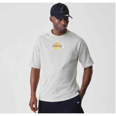 Imagem de Camiseta New Era Los Angeles Lakers NBA Bege Bege P-Masculino