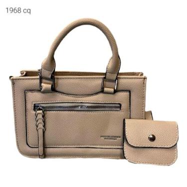 Imagem de Bolsa Feminina de Mão e Transversal com Divisões Kit 2 pçs com Porta M