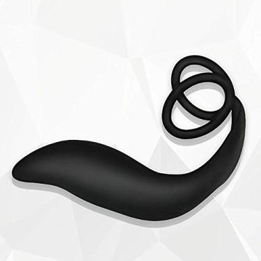 Imagem de Estimulador de Próstata Premium em Silicone com Anel Peniano Integrado - Prazer Anal Intenso e Ereções Prolongadas para Homens