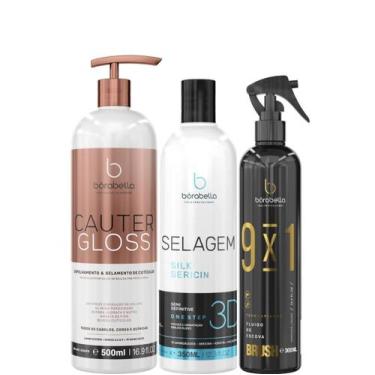 Imagem de Borabella Cauter Gloss 500ml + Selagem 350ml + Fluido 300ml