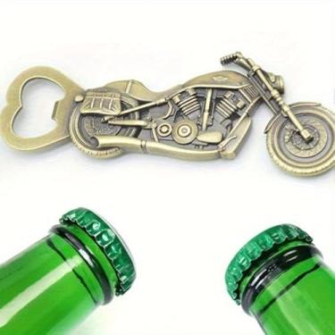 Imagem de Abridor de garrafa de cerveja vintage bronze em forma de motocicleta presentes para homens luxo saca-rolhas bar acessórios de festa ferramentas gadget