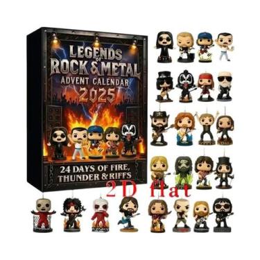 Imagem de Calendário Do Advento 2D Em Acrílico Com Personagens De Música Metal E