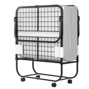 Imagem de Cama dobrável portátil com colchão de espuma de memória, cama de hóspedes dobrável com capa de armazenamento para adultos - compacta e confortável (preto, 31)