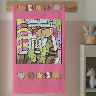 Imagem de Toalha Banho Infantil Algodão Com Estampa Desenho Pintar Bobss Colorid