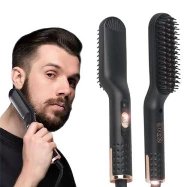 Imagem de Escova De Alisamento Barba e Cabelo Bivolt Profissional - FOGOMAX
