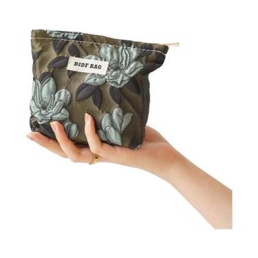 Imagem de Bolsa De Maquiagem Feminina Grande Capacidade Com Flores Coloridas, Ne