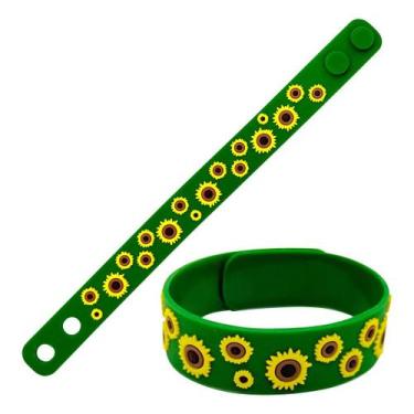 Imagem de Kit 2 Pulseira Autismo Autista Tea Girassol id555 - Genérico