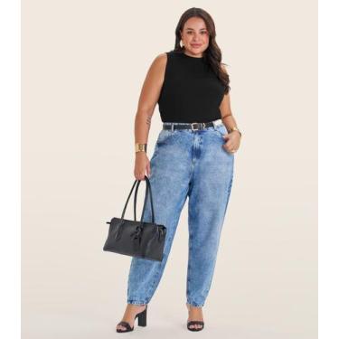 Imagem de Regata Plus Size Em Ribana Canelada Secret Glam Preto, Plus G4, Preto